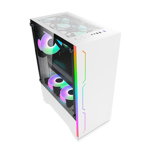 OEM/ODM-carcasa de ordenador de escritorio para ventiladores RGB, placa ATX de cristal competitivo, soporte de línea trasera, funda de juego - Product Image 3