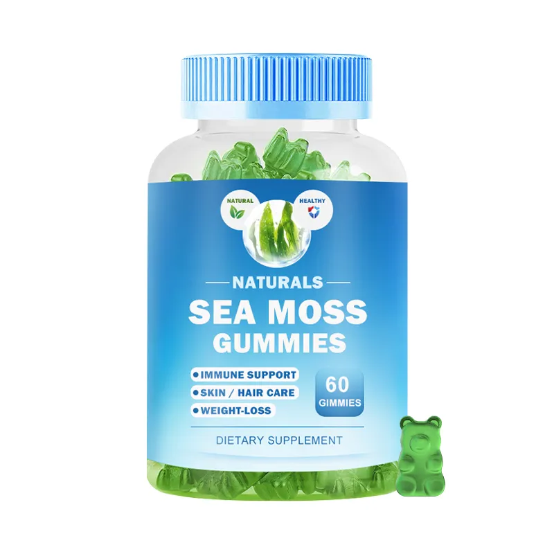 Mezcla de superalimentos orgánicos, gummy de Chlorella hawaiana, Spirulina, sistema de refuerzo de energía del sistema nervioso, con hierba de trigo y algas