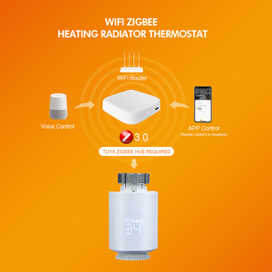 เทอร์โมสตัทหม้อน้ำแบบ Zigbee <span class=keywords><strong>WiFi</strong></span> อัจฉริยะพร้อมวาล์วที่เข้ากันได้กับ Google Home และ Alexa