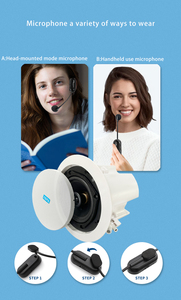 Speaker with Wireless Microphone/IP <strong>Network</strong> Ceiling Speaker with 2.4G Wireless Microphone for Guide Meeting Room Teacher Use - Product Image 2