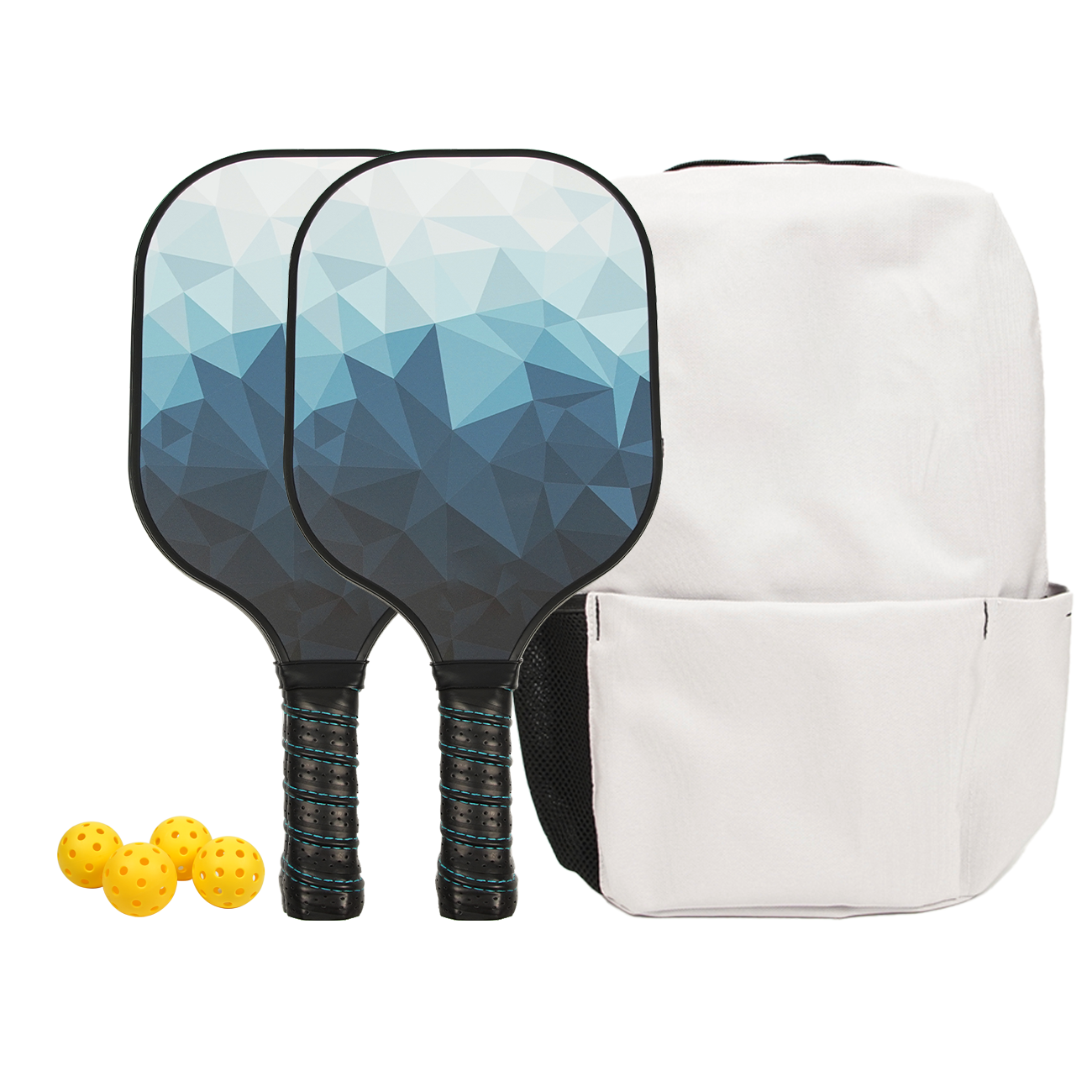 2 paddles 4ลูก1กระเป๋าหิ้ว