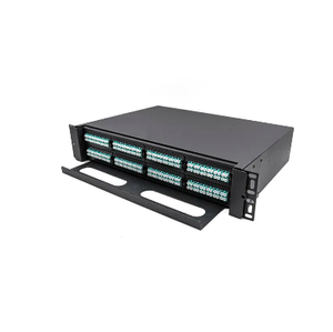 KEXINT FTTH Precio de fábrica de alta calidad 192 Core 2 U 19 pulgadas LC a MPO tipo Panel de conexión de fibra óptica deslizante de montaje en rack - Product Image 3
