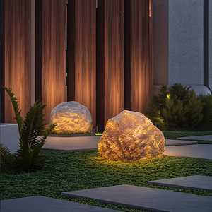 Landschap Licht Buiten Waterdichte Villa Tuin Decoratie Binnenplaats Lichtgevende Rots Steen Led Gazon Licht - Product Image 4