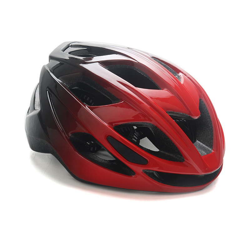 Casque dégradé rouge et noir - sans feu arrière