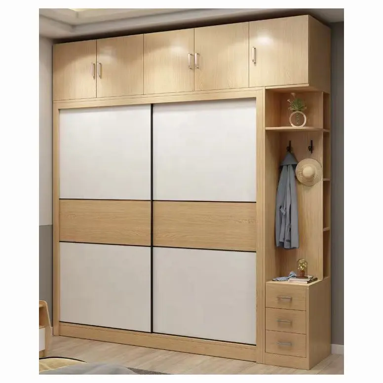 Armoire de maison armoire fabriquée en malaisie armoire meubles de chambre vêtements ensemble de placard meubles de chambre à coucher avec portes coulissantes
