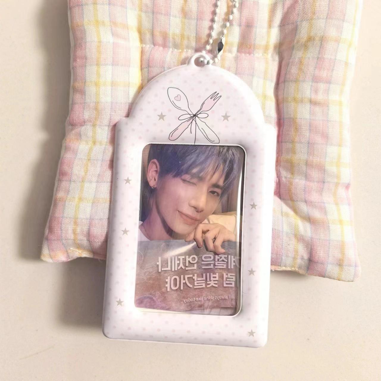 Titular de la tarjeta de cuchillo de arco rosa