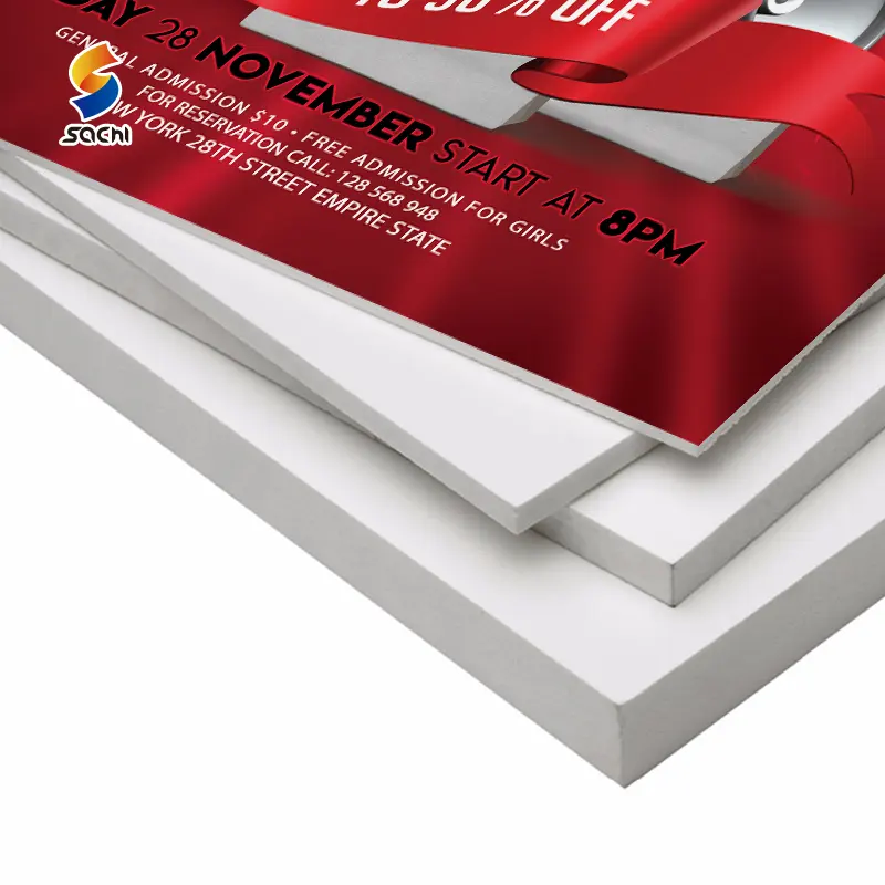 Tablero de espuma de PVC troquelado a color, tablero de impresión publicitaria