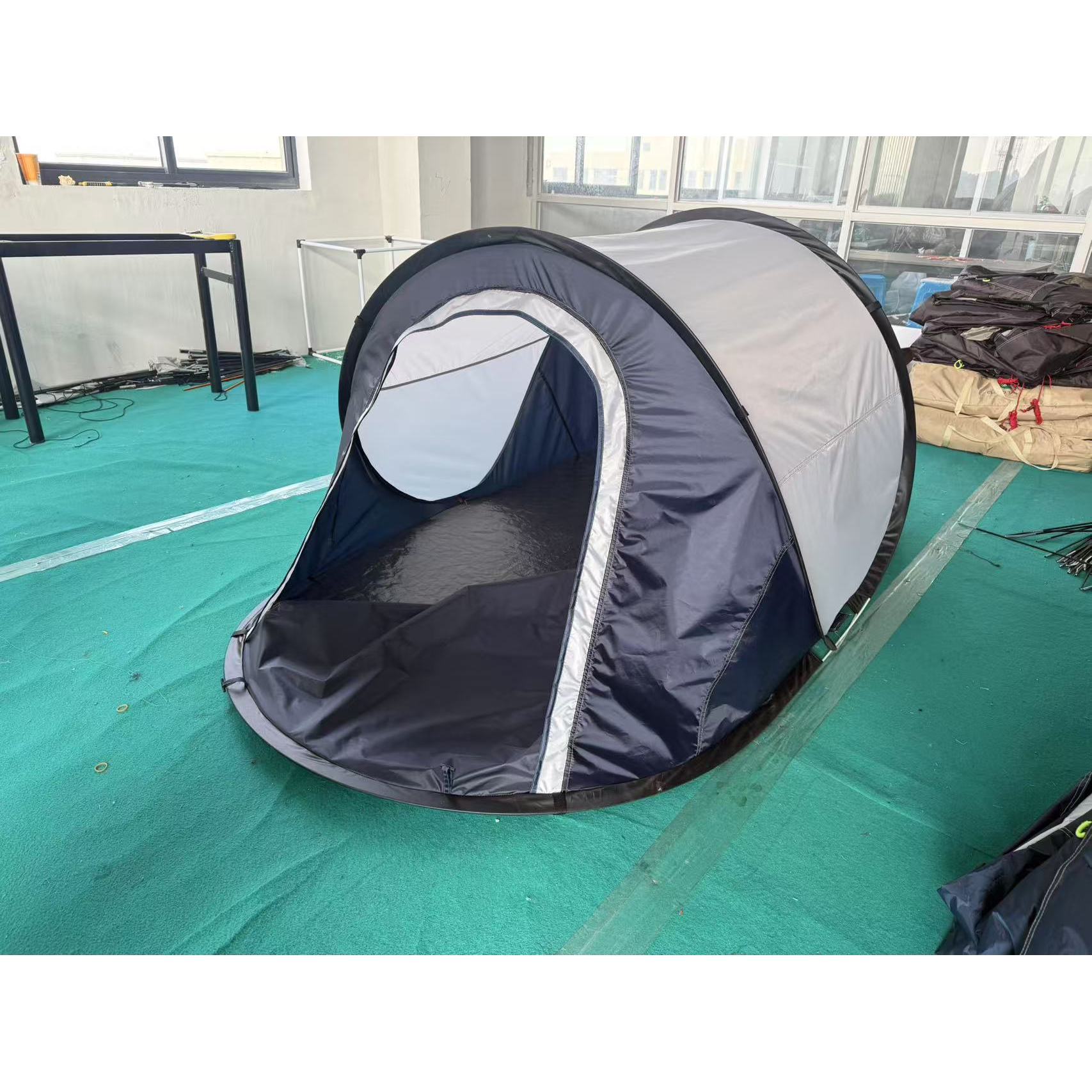 รุ่นสองประตูสีเทา-น้ำเงิน