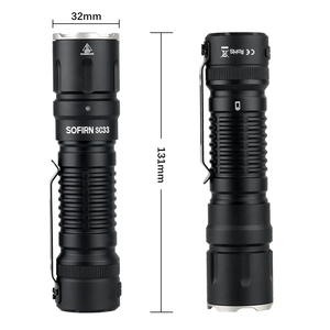 Sofirn ไฟฉาย LED SC33 XHP70.3แรงสูง, ไฟฉายยุทธวิธีชาร์จไฟได้21700 USB C พร้อมท้าย E-Switch ไฟกลางแจ้ง
