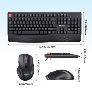 Meetion C4130, envío gratis, con teclado numérico, táctil silencioso, ergonómico, para ordenador, ratón de ordenador, para PC, para ratón, C4130 - Product Image 3