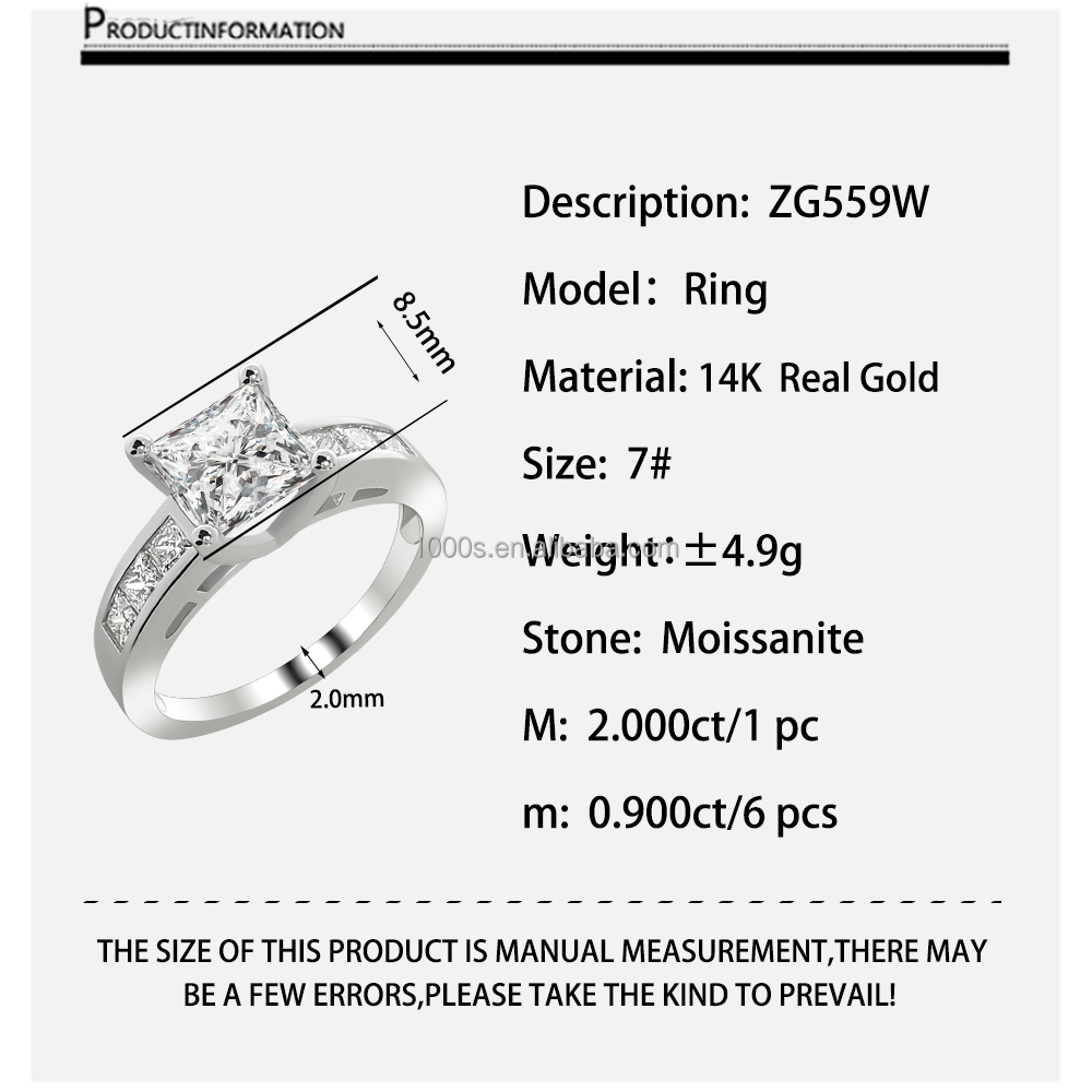 Moissanite in oro 14K ZG559G