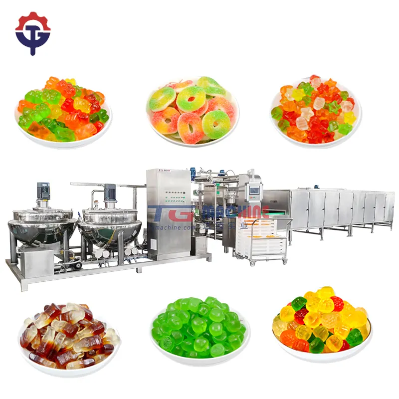 Long Service Life vitamin c gummy making machine ball bubble gum production line automatic functional candy production line