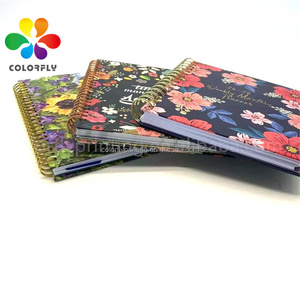 Fabrik preis Doppel Spiral Notebooks Wochen planer Blumen Design College Journal Notebooks Für den heutigen Plan - Product Image 2
