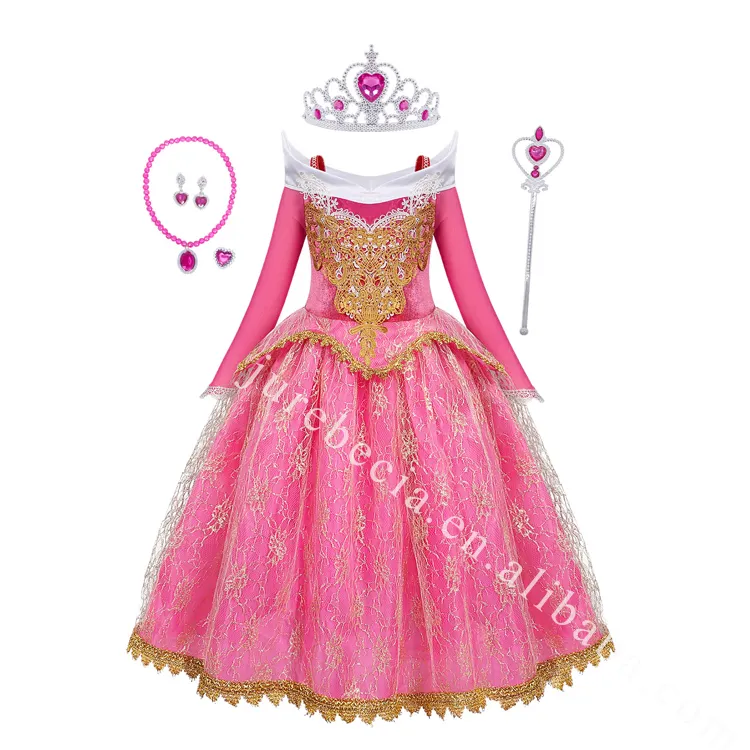 Halloween Cosplay Kostüm Kinder Belle Aurora Sofia Herbst Phantasie Geburtstag Kleidung Baby Girl Phantasie Rapunzel Prinzessin Kleid