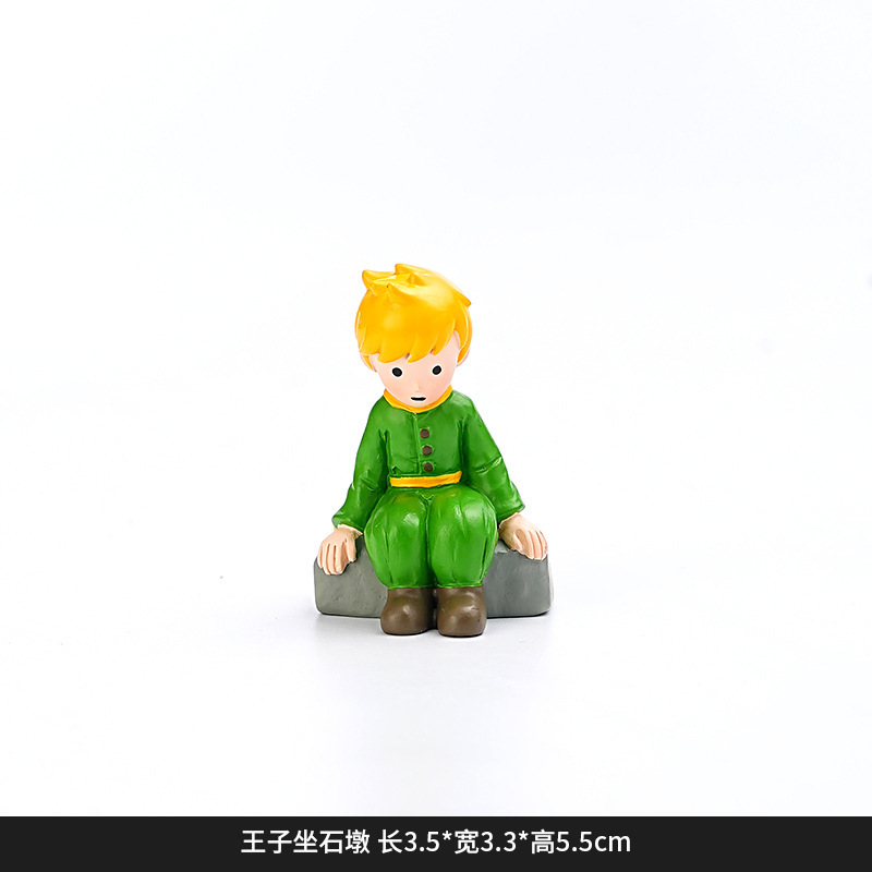 DY2260I Prince Sitting on a Stone Pier, Preserved Flower Figurine