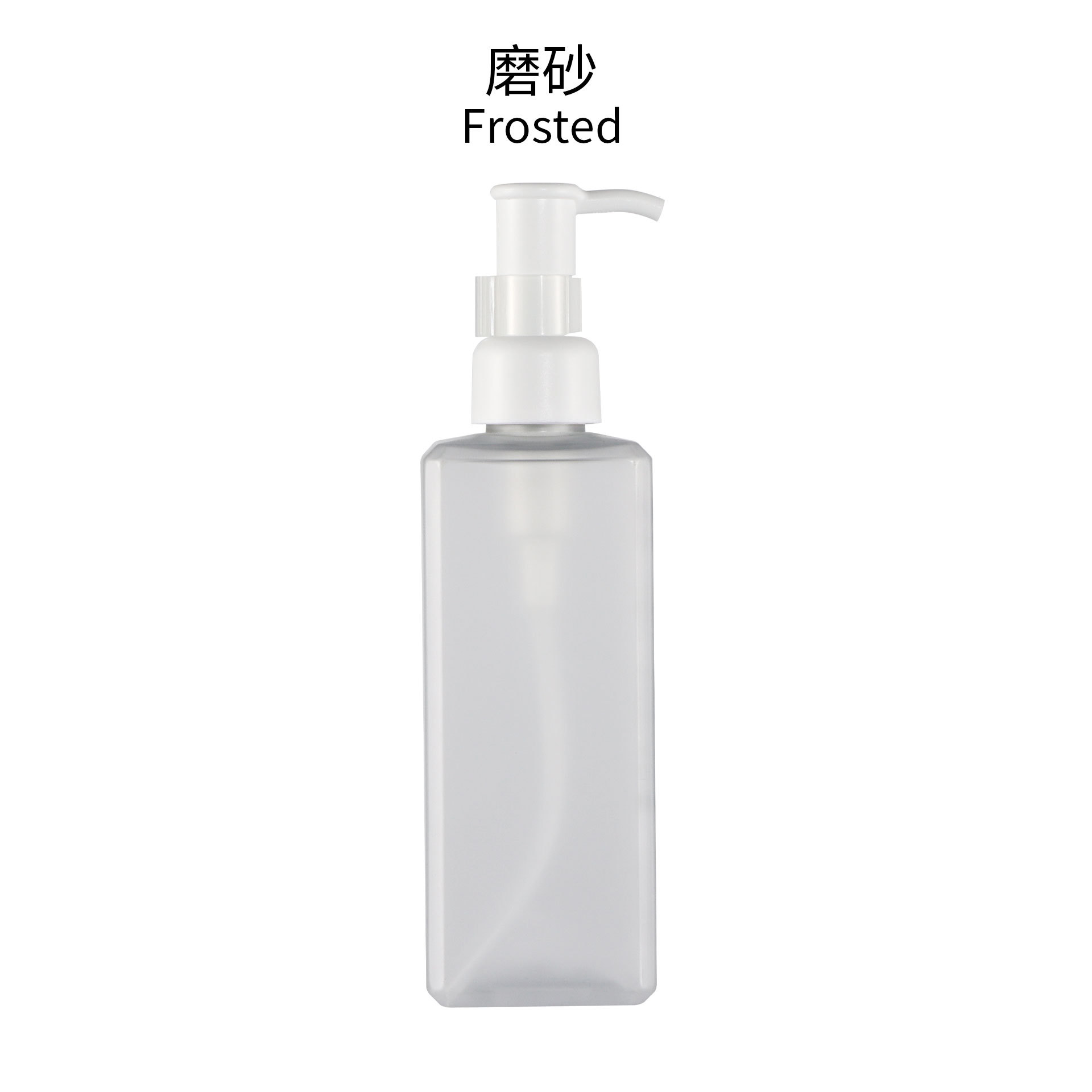 Botella Mate Transparente BS con Bomba Blanca