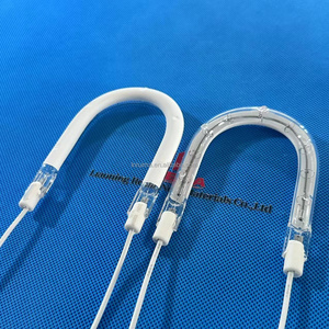 REMA定制带白色反射器的透明管近红外热u灯灯红外加热灯泡元件，用于塑料焊接