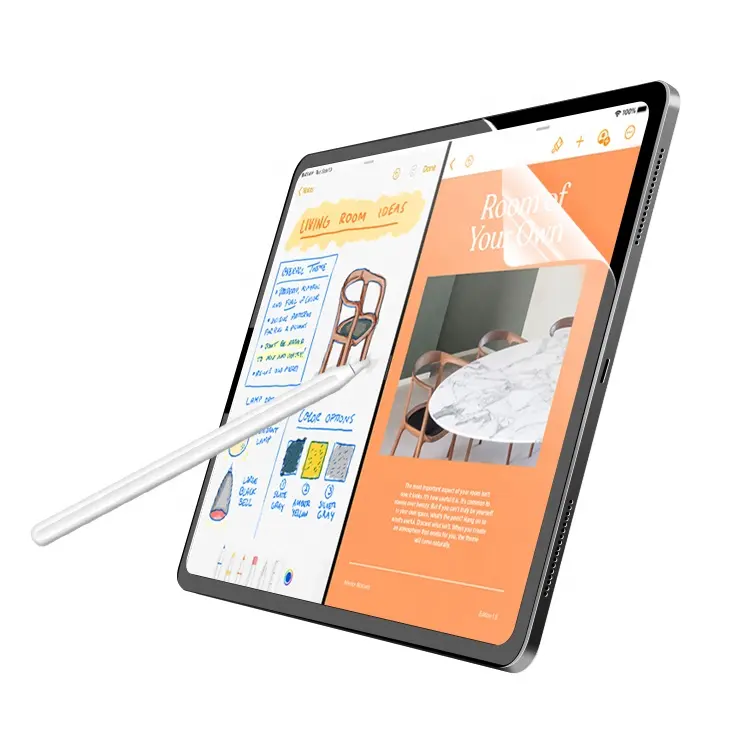 ตัวป้องกันหน้าจอ Paperfeel สําหรับ iPad เขียนเขียนและร่างเหมือนบนกระดาษฟิล์มพื้นผิวกระดาษป้องกันแสงสะท้อนสําหรับ iPad pro 11