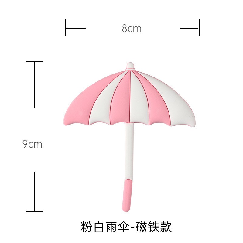 pink and white umbrella