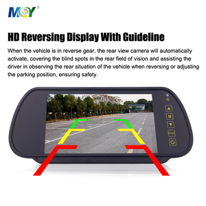 MCY 2CH 4Pin Video <strong>Input</strong> 7&quot; Hd Rear View Parking Mirror Monitor for Reverse Car Backup Camera - Product Image 2
