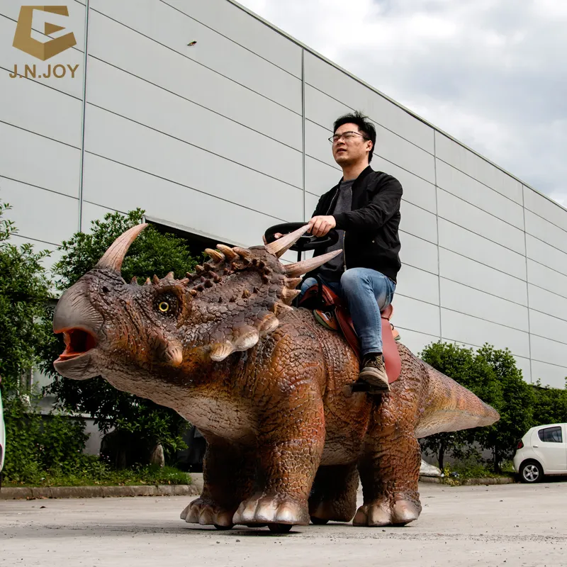 SGAD77 modello animatronico elettrico dinosauro Styracosaurus walking dinosaur car