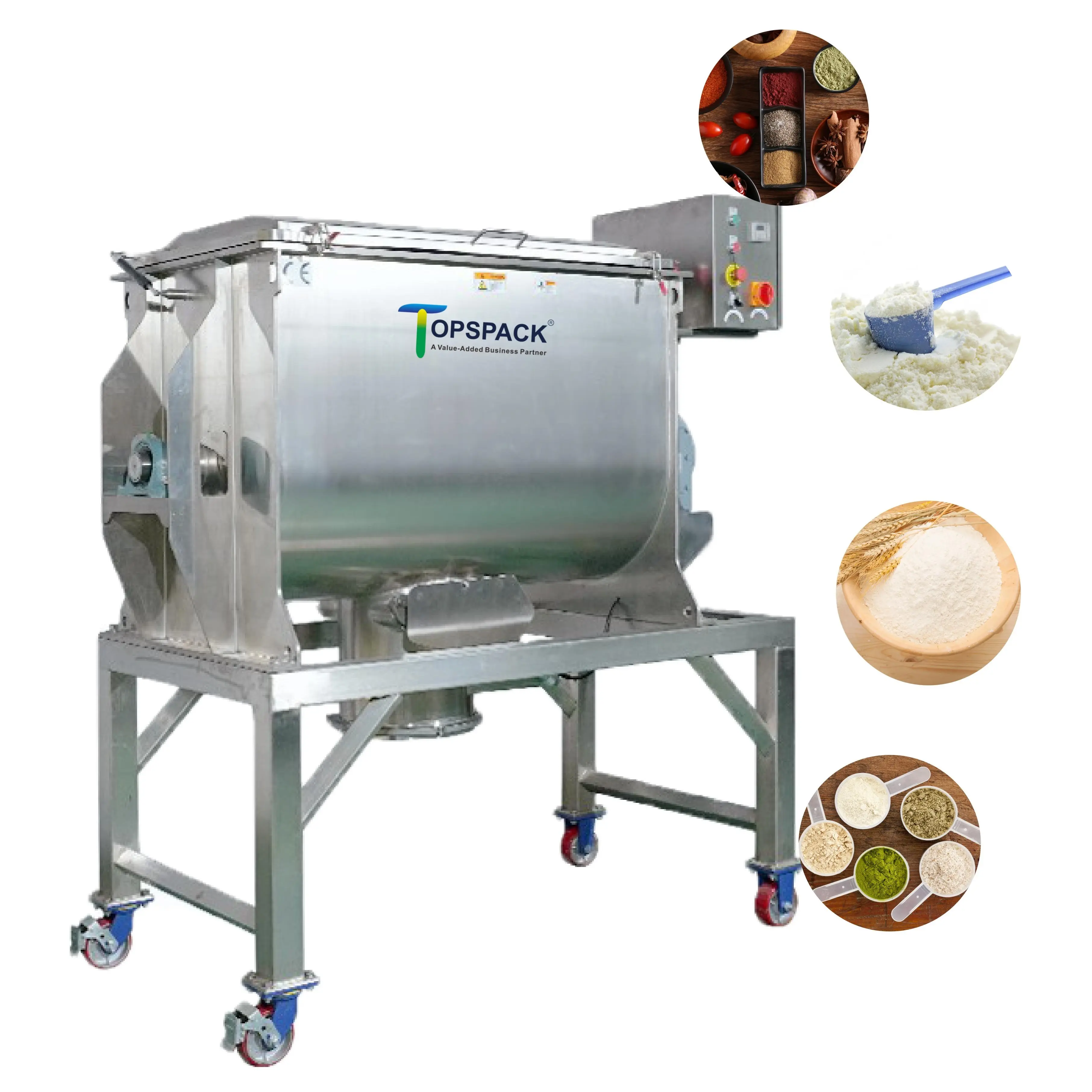 Shanghai-mezclador Industrial de 500L, máquina mezcladora de café en polvo, harina, proteína, licuadora de cinta, mezcladora de polvo seco