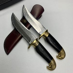 Làm bằng tay Damascus thép ngoài trời dao độ cứng cao đa chức năng cố định lưỡi cho tự vệ cắm trại sắc nét trái cây dao gỗ - Product Image 6