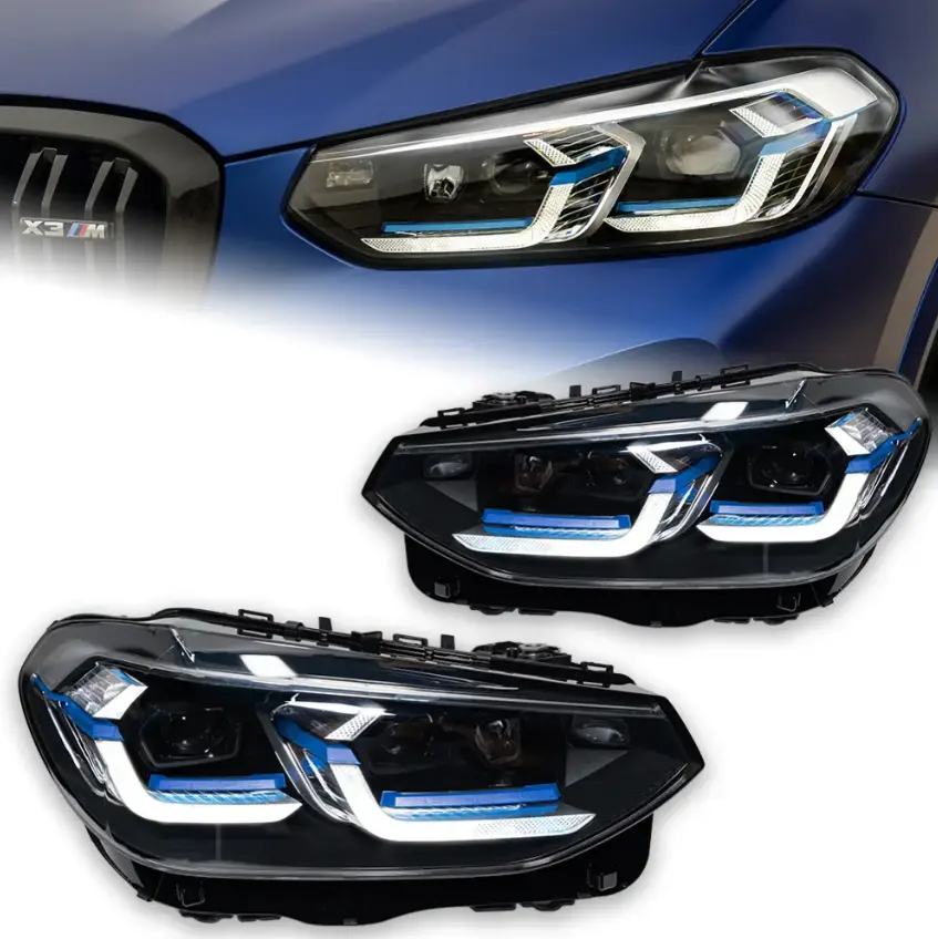 Lampu depan LED Upgrade lampu depan lampu depan untuk BMW X3 G01 G08 2018-2021 pasang dan Mainkan Aksesori lampu depan