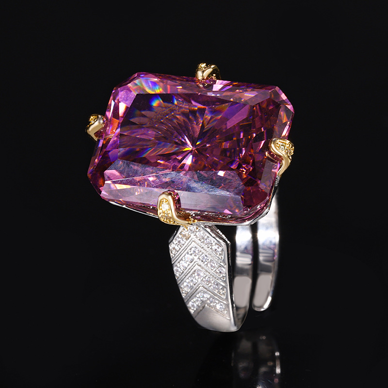 Bague rose séchée, taille ajustable