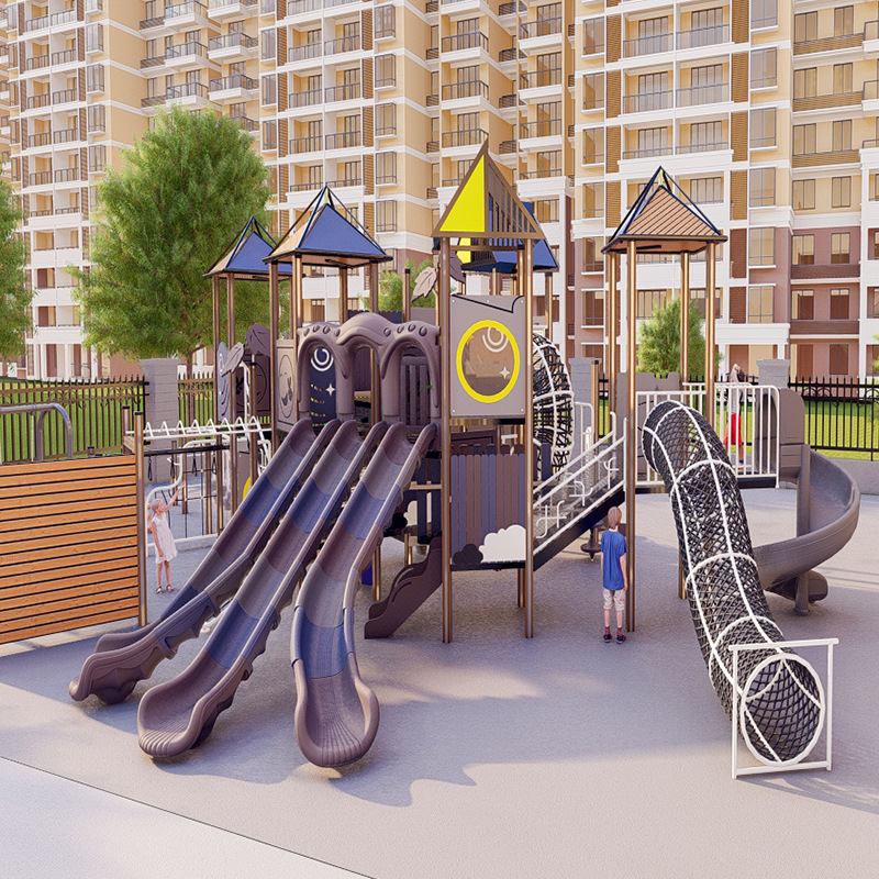 Multi-wood plastic slide