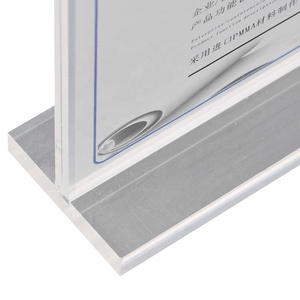 A4 A5 A6 một bên t hình dạng dấu hiệu Acrylic chủ với từ ngang Máy tính để bàn biển quảng cáo hiển thị Acrylic đứng - Product Image 2