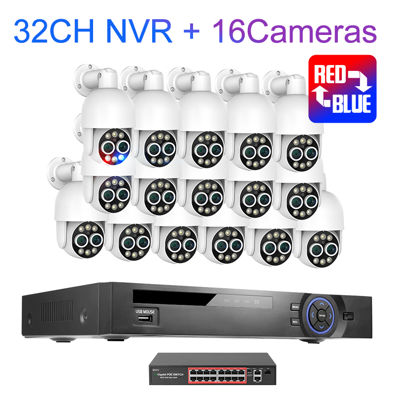 32CH 16 Cámaras 4MP+4MP