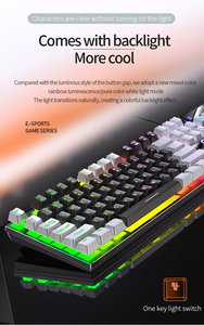 Teclado con cable de color personalizado para gaming, rgb, para ordenador - Product Image 3