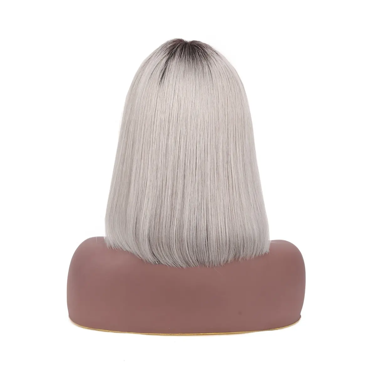 Perruque Lace Front Wig lisse avec frange, perruques pour femmes noires, perruques pour dames, cheveux humains, vente en gros