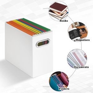 文件整理器、用于信件大小悬挂文件夹存储的纸板文件盒、可折叠悬挂文件整理器 - Product Image 3
