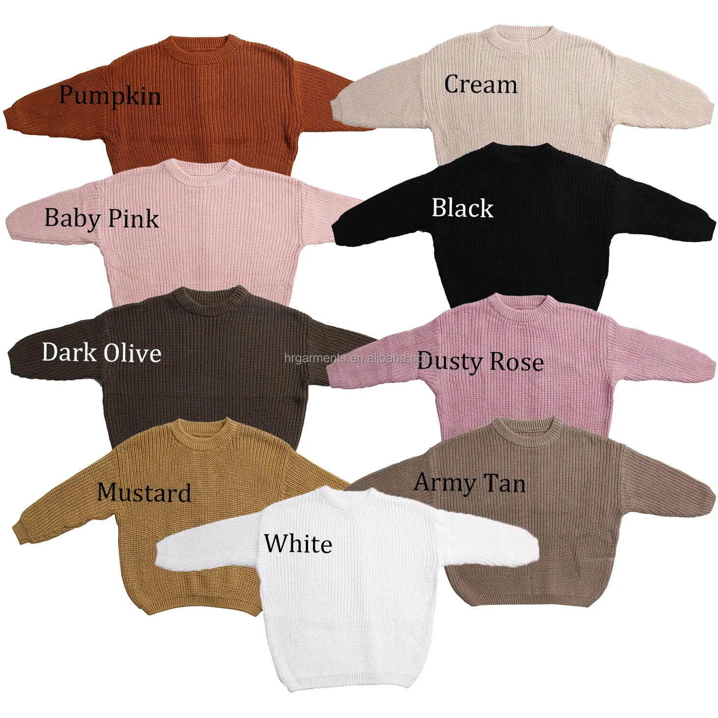 Couleur unie bébé filles Style ample pull garder au chaud tricot hiver enfants hauts vêtements automne pull enfants pull doux