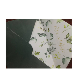 豪华定制 500gsm 纸板 A5 压花金箔婚礼邀请卡 RSVP 卡与印刷衬里信封 - Product Image 4