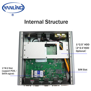 Yanling-potente ordenador industrial Sin ventilador, pc integrado con procesador intel i9-9900T, 35W - Product Image 6