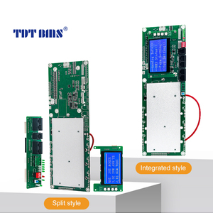 TDTスマートbms bt/<span class=keywords><strong>RS232</strong></span>/温度センサー/暖房/ファン機能48v 100a bms 16s lifepo4バッテリー付きアクティブバランサー付き