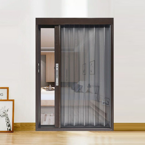 Hochwertige Faltwand tür aus Aluminium legierung Diamond Mesh Anti-Mosquito Anti-Pet Einfache Installation aus Edelstahl