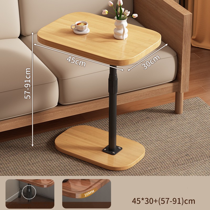 The flat model rises and falls in the pastoral wood color