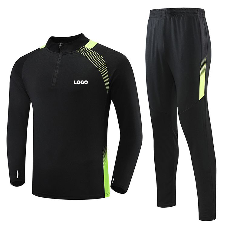 Conjunto de chándal de fútbol negro B