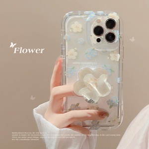 Phiphone çiçek kabuk iPhone 15 için uygun promax 15 artı 16 Promax telefon kılıfı tutucu 16, şeffaf 14, küçük ve taze - Product Image 4