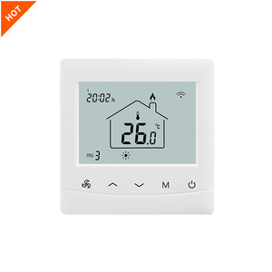 Design moderno 24V AC Modbus RTU termostato programmabile per la bobina del ventilatore unità di controllo della temperatura ambiente per appartamenti - Product Image 1