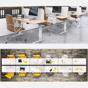 ZGO Mesa de oficina ajustable de Instalación rápida a presión de metal de alta calidad Escritorio de computadora de pie de 2 patas - Product Image 4