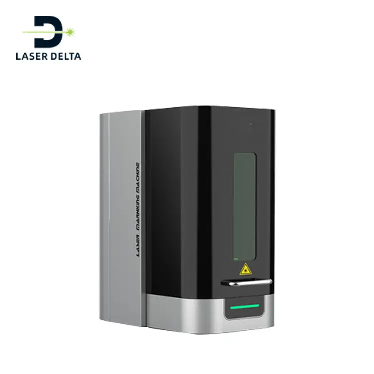 Delta nuova macchina per marcatura laser in fibra di design 20W Black cabinet chiuso in fibra laser macchina per marcatura portatile macchina per marcatura