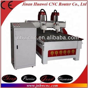 Two Heads Two Spindles 1325 <strong>4</strong> <strong>Axis</strong> <strong>CNC</strong> <strong>Router</strong> Woodworking Machine with Rotary System Easy to Operate - Product Image 5