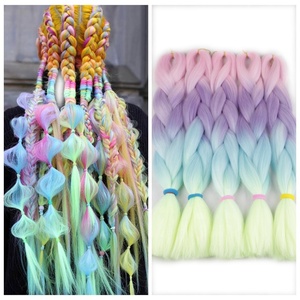 1 Gói Cổ Phần Lớn 200 + Màu Ombre Jumbo Braid Tóc Nối Tổng Hợp Tóc Bện Hộp Jumbo Tóc Bện Tổng Hợp - Product Image 2