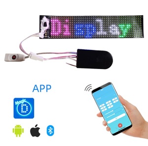 12 * 48 Pixel <strong>LED</strong> Flexible <strong>Display</strong> Screen Bluetooth <strong>Programming</strong> Monochrome Bendable Clothing Screen Hat App Dot matrix Screen - Product Image 4