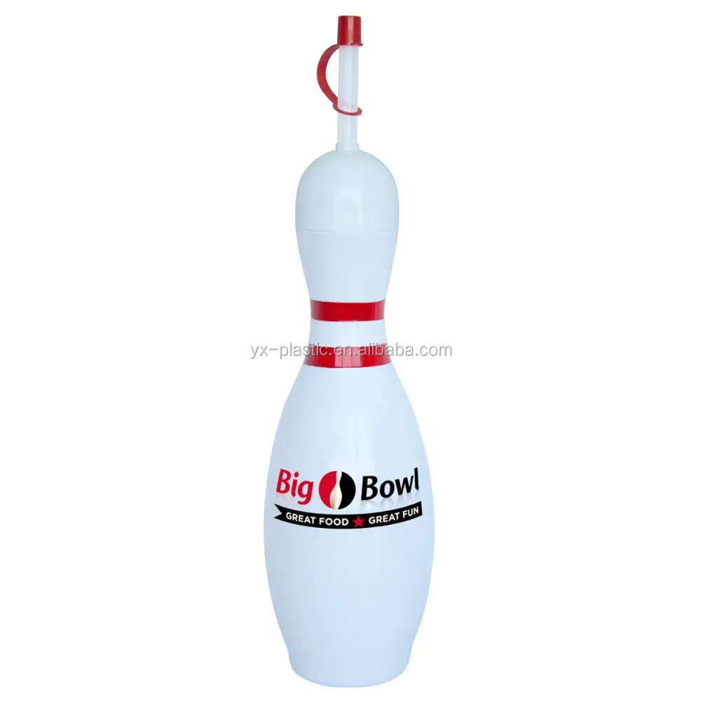 Kunststoff Bowling Drink inbg Yard Slush Tasse mit Deckel und Strohhalm